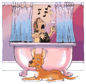 singing in shower